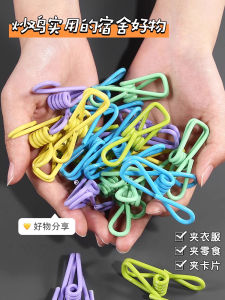 Household Clip Clothes Underwear Socks Little Clip Hanger Windproof Fixed Clothes Pin Multi-Functional Metal Clothes Clip