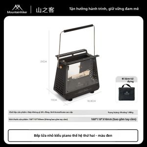 Mountainhiker | MOUNDAINHIKER Thép Không Gỉ Mini Bếp Lửa Di Động Nhẹ Cắm Trại Ngoài Trời Dã Ngoại Quan Sát Nhỏ Đa Năng Bếp Nhiên Liệu