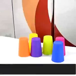 Speed Cups Game Set Dengan Kartu Bel Mainan Anak Edukasi Susun Gelas Warna Kognisi Pencerahan Intelektual