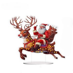 1 DIY diamond painting Christmas table decoration acrylic diamond art table for bedroom and living room decoration