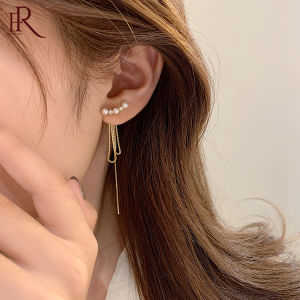 Frascati New Korean Temperament Pearl Crystal Long Tassel Dangle Earring For Women Fashion Elegant Water Drop Jewelry Gifts