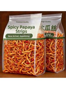 Spicy Appetizer Papaya Strips Preserved Food