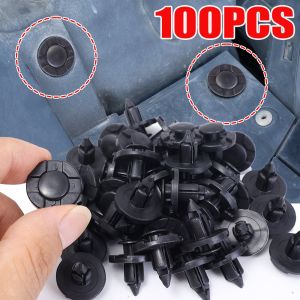 คลิปหมุดย้ำเข็มขัดนิรภัยรถยนต์8มม. 100ชิ้นสำหรับตัวยึดขอบกันชนนิสสันชุดหัวยึดร่างกายแบบสากลเครื่องมือซ่อมแซมบำรุงรักษารถยนต์แบบ DIY
