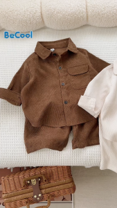 Bộ Sơ Mi Nhung Trơn Cho Bé Chất Nhung Tăm Cao Cấp Cho Bé Từ 8-27kg SUMOKIDS