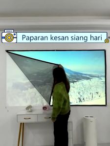 Projector Screen Foldable 4K HD Movie Curtain Portable Projector Screen Wall 60/80/100 inch Anti-light Curtain For Home Theater Outdoor Indoor 投影仪抗光幕布