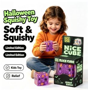 Schylling | The Halloween themed squid squeeze toy has a gentle touch and is suitable for childrens gifts and holiday decoration toys.