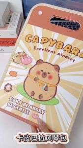 Túi đựng tài liệu A4 12 ngăn hoạ tiết Capybara LILA TLCAPY6