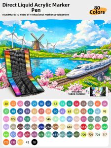 Touch mark | Student Art Markers Nonbleed Layerable Paint Pen 24-36 colors