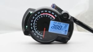 7 Color LCD Backlight RPM Meter Gauge Motorcycle RX2N Speedometer Odometer Adjustable KOSO Digital Motorcycle Tachometer Speedometer Gauge Universal Motorcycle Odometer Speedometer Gauge MAX 299KM/H