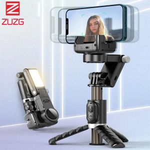 ZUZG 360 Rotation Following Shooting Mode Gimbal Stabilizer Selfie Stick Tripod Handheld Gimbal For Smartphone Photography