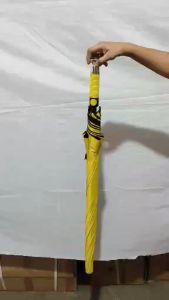 JY 27inches golf umbrella black uv coated plastic straight Handle(new style)