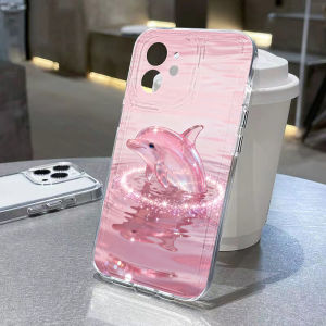 Silicone Pink Dolphin Phone Case For Samsung S26 Ultra S25 Ultra S26 S25 S24 FE 5G S23 S22 S21 S20 Plus Cover Funda Shockproof