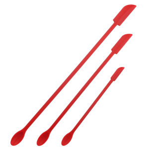 3PCS Double Head Silicone Mini Spatula Set Long Handle Jar Scraper Spatulas for Skincare Body Lotion Jam Honey Baking Tool