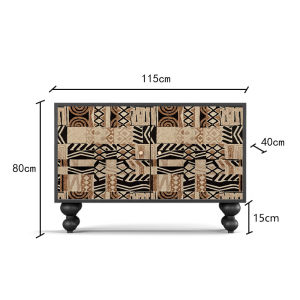 French Vintage Abstract Solid Wood High Table Cabinet Living Room Decor Bedroom Storage Cabinet Entrance Art Five Drawer Chest