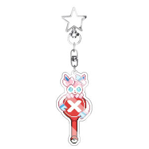 Bandai | Móc Khóa Phong Cách Pixel Anime Eeveelution Chất Liệu Acrylic Hình Umbreon Glaceon Jolteon Espeon Charm Trang Trí Xe Hơi Dành Cho Fan.