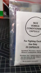 NUX VOMICA CODITIONING CAPSULE FOR FIGHTING COCKS 20 CAPSULES
