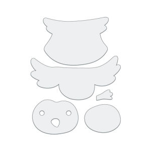 YOMDID 5pcs Lovely Owl Ornament Sewing Templates DIY Owl Pattern Quilting Stencils Durable Milky White PET Patchwork Tools
