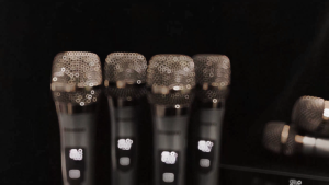 RAYHAYES 8 Channel Wireless Microphone System Adjustable UHF Channels with 8 Handheld Mics for Group performance