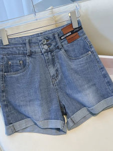 Quần Short Denim Chữ a Cạp Cao Mùa Hè Mỏng Co Giãn Ôm Sát Chân Váy Quần Jeans Nam 2025 Mới Về Quần Short Thời Trang