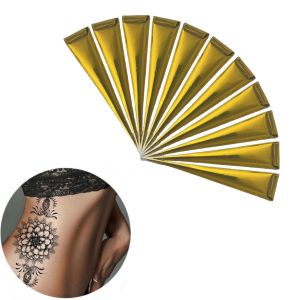 Natural Temporary Flash Tattoo Paste Black Henna For DIY Tattoo Sticker Body Paint Tattoo Cream Indian Wedding Henna Tattoo Past
