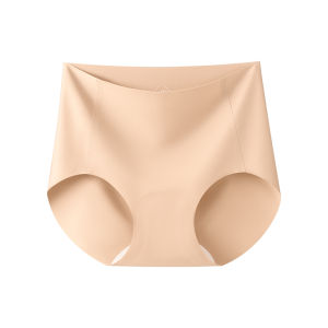 JIAZINI | Ice Silk Yoga Shorts Womens Mid Waist Triangle Panties Invisible Seamless Thin Summer Design Pure Cotton Crotch Breathable