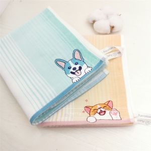 Pure Cotton Flannel Towel Double Layer Domestic Big Brand Childrens Towel 70*32 Couple Stripe Face Towel No Tag