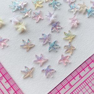 50 Chiếc Phụ Kiện Trang Trí Móng Tay Hình Sao Biển Aurora Mini Nhiều Màu Sắc Chất Liệu Nhựa Charm Móng Tay Nhỏ 3D Trang Trí Mùa Hè Dành Cho Làm Móng Tự Làm