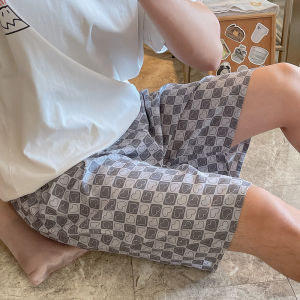 ผู้ชาย ฤดูร้อน น้ำหนักเบา ผ้าฝ้าย ผ้าไหม ชุดนอน กางเกงขาสั้น หลวม ชายหาดสบาย กางเกง การพักผ่อนที่บ้าน กางเกงขายาว การ์ตูน พิมพ์