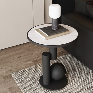 Bàn Đầu Giường Trang Trí Hiện Đại Mặt Giả Đá – Bàn Sofa Mini Decor Phòng Ngủ & Phòng Khách