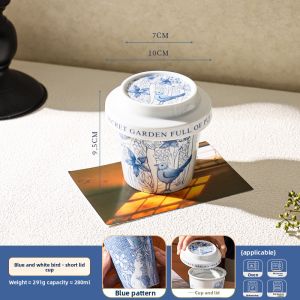 SHELI | Practical Gift Set Chinese Blue and White Porcelain Coffee Cup and Saucer