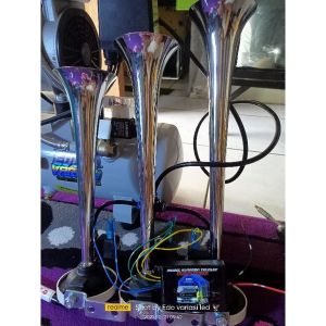 KLAKSON TELOLET 3corong+modul putus2 ala marco italy klakson angin 12v&24v