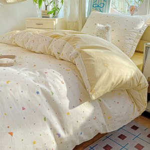 NAIYOUCHENG | University Student Dormitory Cotton Cartoon Style Bedding Set Single Use