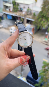 Đồng hồ nam nữ ANBSHOP citizen hai kim mặt mỏng chỉ 5mm - dây da  - size 38mm và 28mm