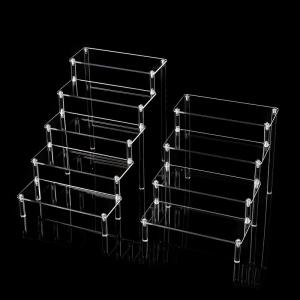 Clear Acrylic Display Stand For Anime Figures Cupcake Shelf Organizer Desserts Holder Jewels Display Risers Stand Perfume Stand