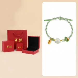 YANGCHUANGSHISHANG | All Ages Gift Jade and Five-color Rope Bracelet