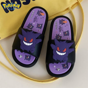 2024 Summer New Couple Cartoon Home Slippers Fashionable Outdoor Wear Pokemon Ghastly Sandals Men Women Home Comfortable Shoes