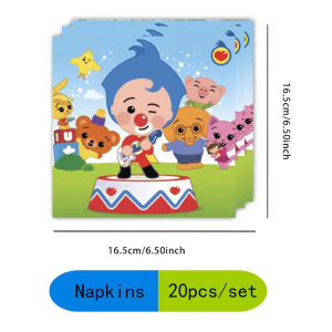 Circus Clown Cartoon Festival Decor Pack Disposable Tableware Plates Cups Straws Honeycombs Spiral Birthday Gathering Accessorie