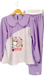 SETELAN ANAK PEREMPUAN CRINKLE AIRFLOW SETELAN ANAK VARIASI USIA 2-9 TAHUN SETELAN KECE MIXUE