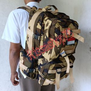 Tas ransel punggung Loreng coklat