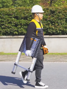 H3C บันได บันไดยืดหดได้ บันไดอเนกประสงค์ บันไดพับได้ 1.9/2.7/3.9/5.1/6mหนา2.5mmบัน ไดอลูมิเนียม สามารถแบก300KGบัน ไดสแตนเลส แข็งแรง เสถียร พกพาได้สะดวก บันไดขยายตรง อเนกประสงค์ ส่งจากไทย