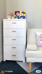 JJ.SG Multi-Layers Drawer Cabinet Plastic Chest Storage Cabinet with wheels Living Room Storage Wardrobe