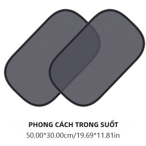 SEAMETAL 2 Chiếc Tấm Che Nắng Cửa Sổ Bên Ô Tô Có Lưới Tự Dính Tĩnh Điện Phim Lưới Tự Dính Màu Đen Màn Che Nắng Mùa Hè Cho Bảo Vệ Xe Ô Tô
