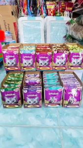 (ยกโหล)Whiskasเพาซ์ อาหารเปียกสำหรับเเมวโต 80g.*12ซอง