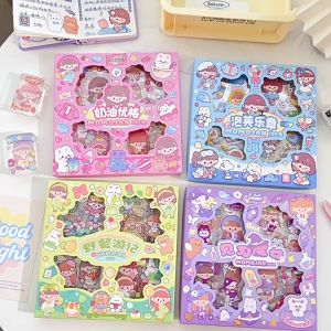 Isi 100 Lembar Sticker Deco Aesthetic Lucu Momo Stiker Anti Air Tumblr DIY Hp Stiker Motif Kartun Momo Halloween Lucu ala Korea Buku Diary Memo Catatan Harian Anak Sekolah Alat Tulis Bahan Stiker Transparant Bisa Untuk Kado Ulang Tahun