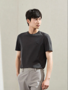 Summer New Arrival Pure Color Business Casual Round Neck Fashion T-Shirt
