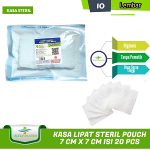 Kasa Lipat Steril Medis Kain Perban Pembalut Luka Khitanan Puser Bayi Operasi Kecil dan Besar Bidan Anak Uk 8 Cm