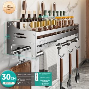 JIABAILI | 304 Stainless Steel Kitchen Storage Rack