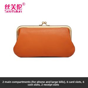 SIFULUN | Genuine Leather Slim Wallet Long Design Multi-card Holder