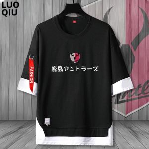 LUOQIU | Two-in-One Short Half-sleeve T-Shirt