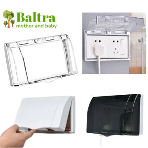 Baltra Double Socket Switch Protector Electric Plug Cover Child Safety Waterproof Splash Box